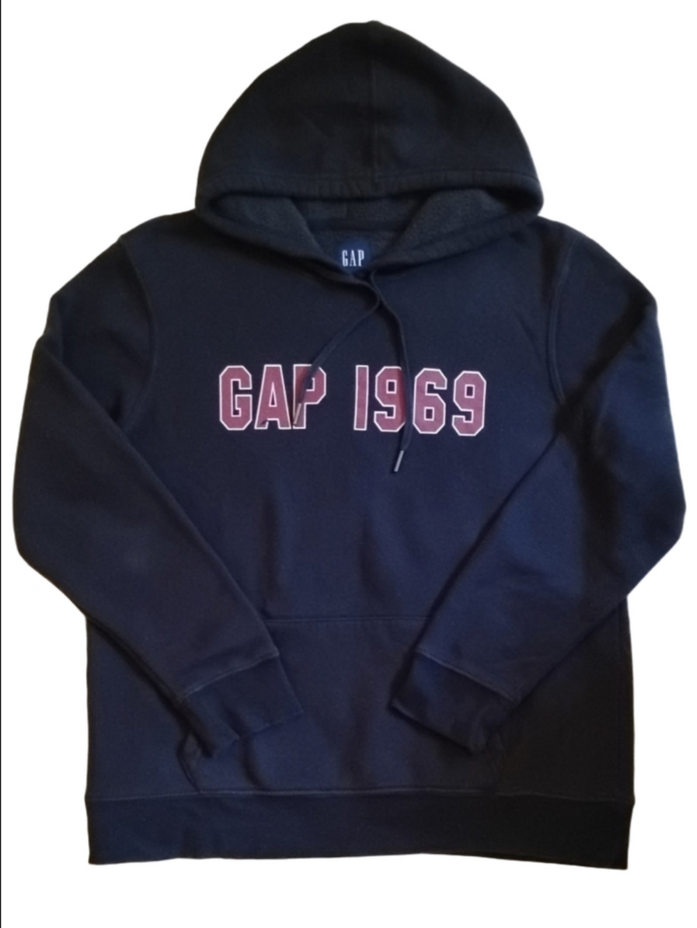 GAP 1969 Navy Hoodie with Red Lettering